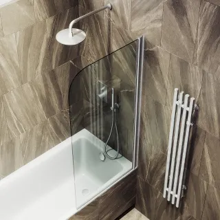 Шторка на ванну MaybahGlass MGV-596-5 40см хром матовый